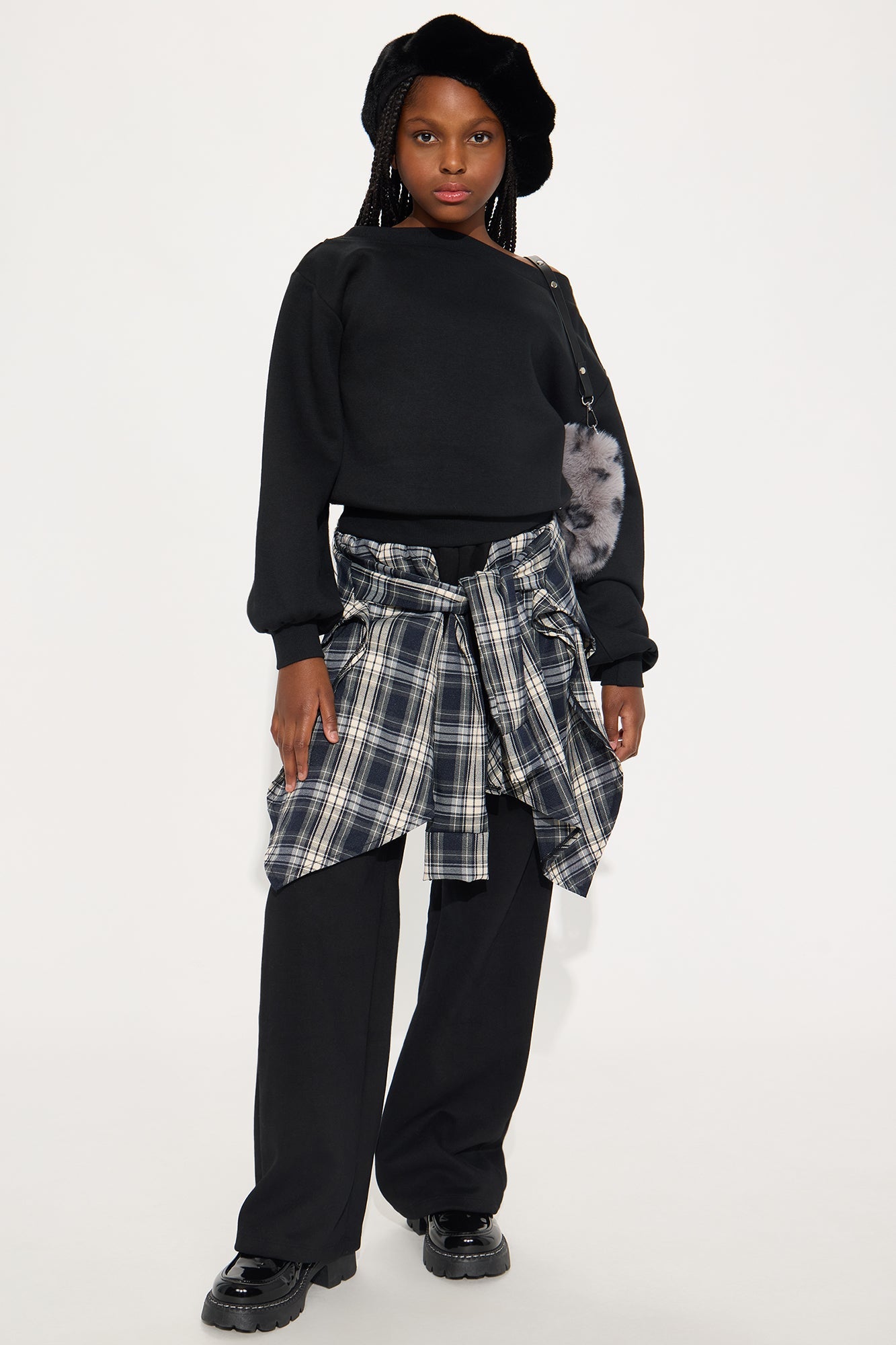 Mini Want It All Wide Leg Pant - Black