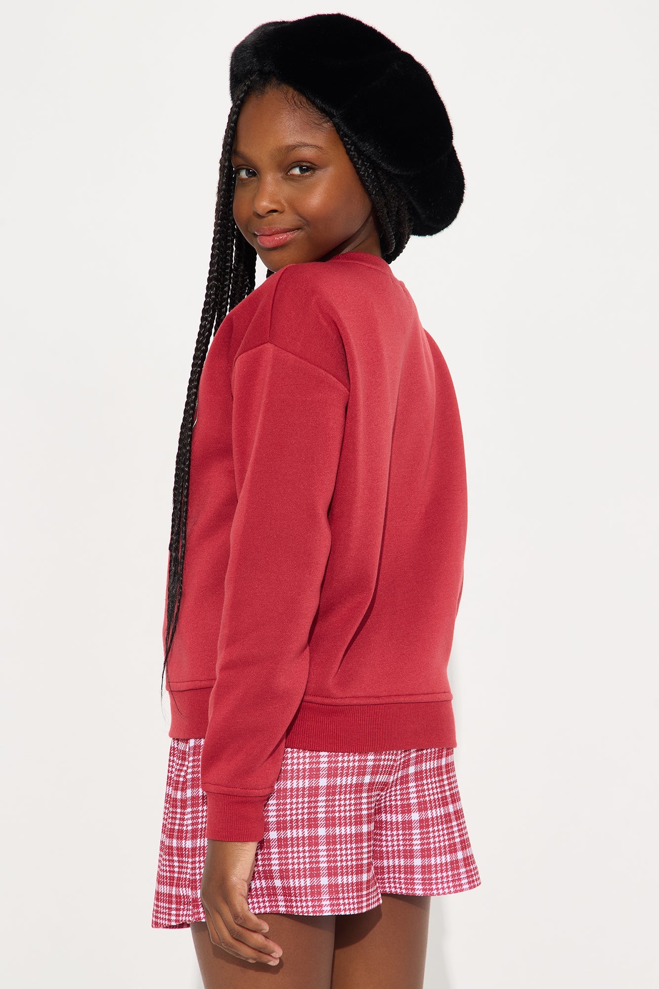 Mini Beverly Hills Baby Sweater And Skort Set - Red/combo