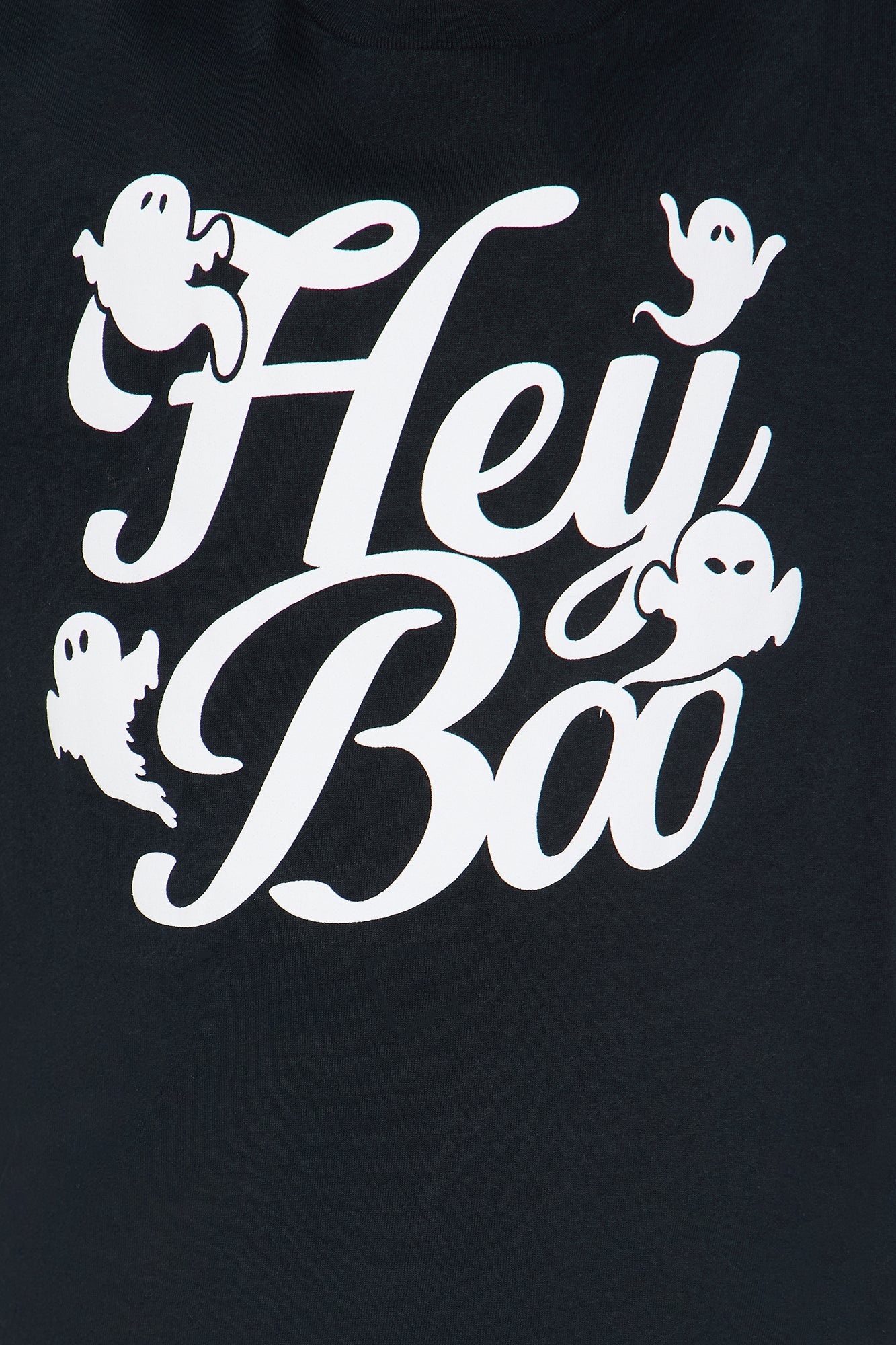 Mini Hey Boo Short Sleeve Tee - Black