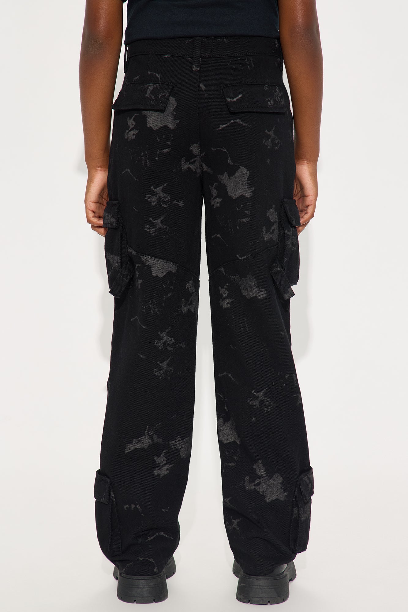 Mini Level You Up Mineral Wash Cargo Pant - Black/combo