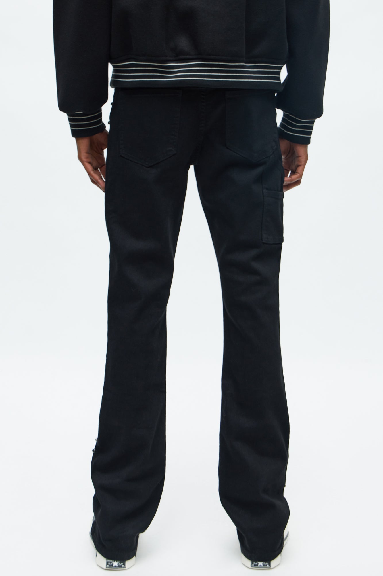 Stacked Skinny Flare No Apologies Studded Jean - Black