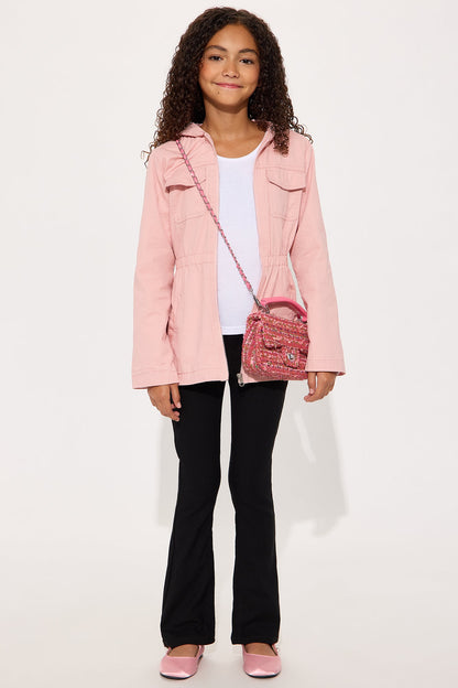 Mini Embrace The Warmth Twill Jacket - Mauve