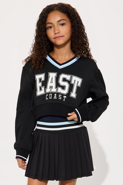 Mini Coast To Coast Pleated Skort Set - Black