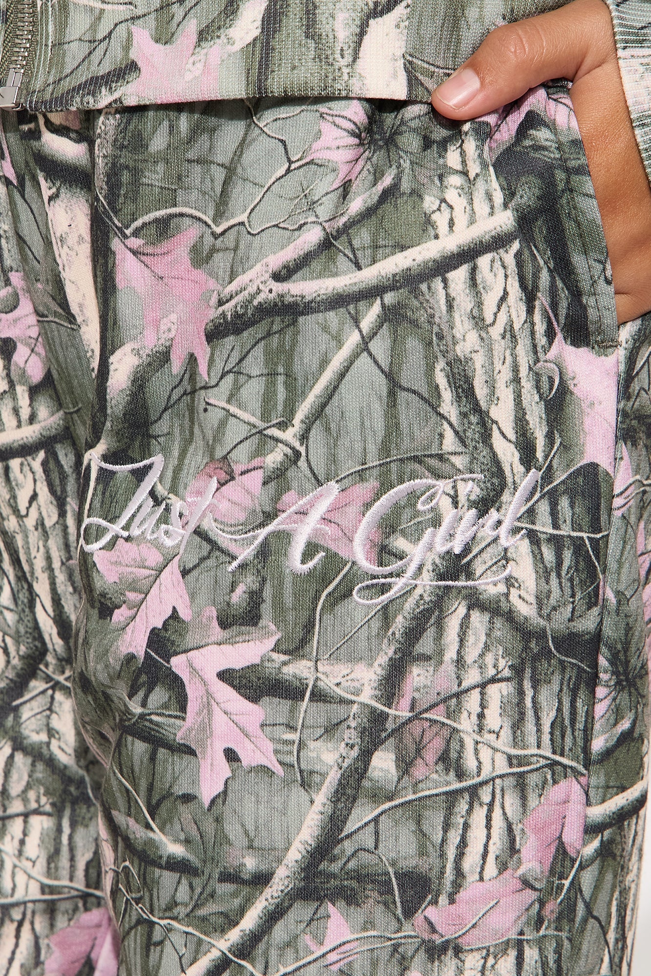 Mini Just A Girl Camo Jogger Pants - Olive