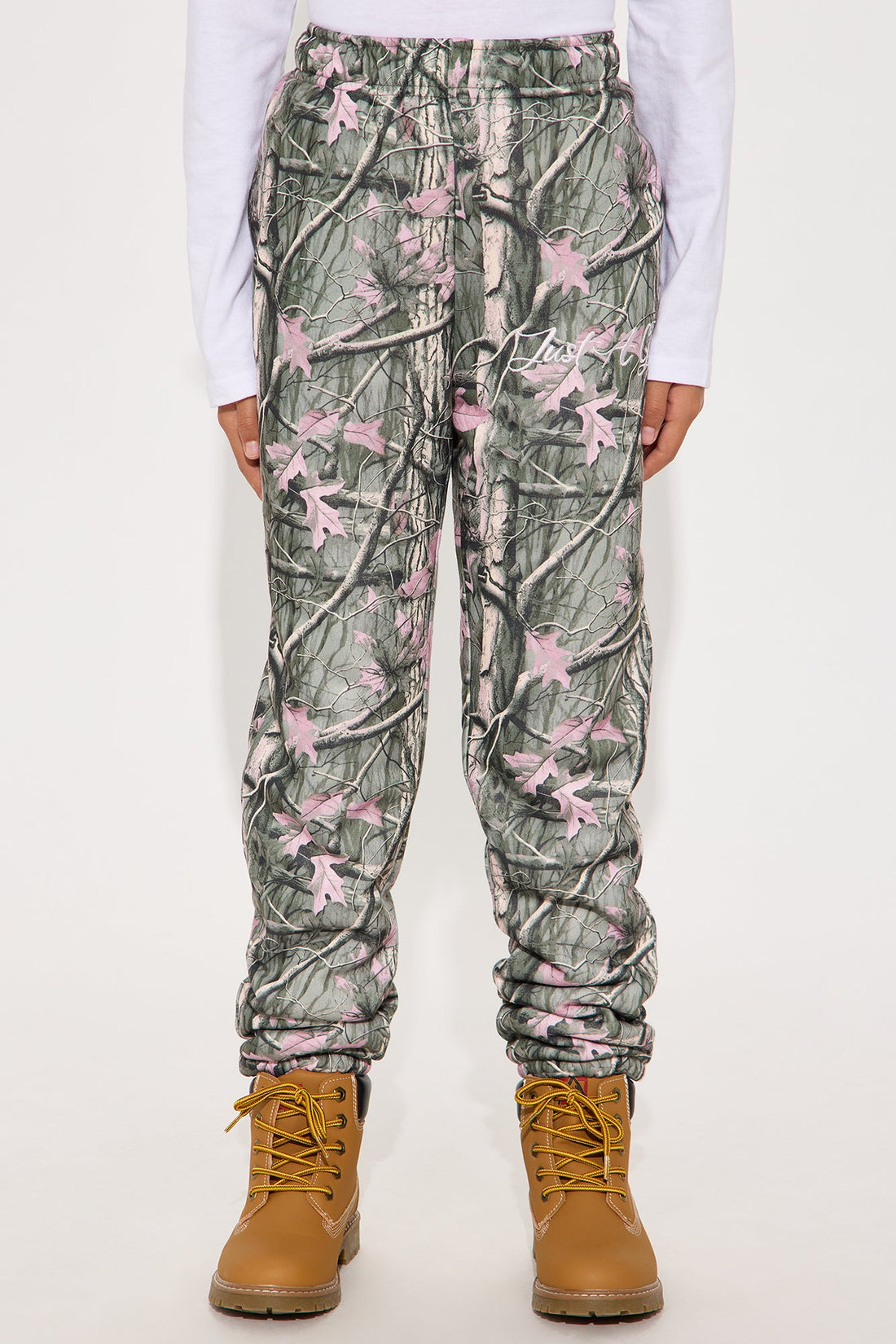 Mini Just A Girl Camo Jogger Pants - Olive