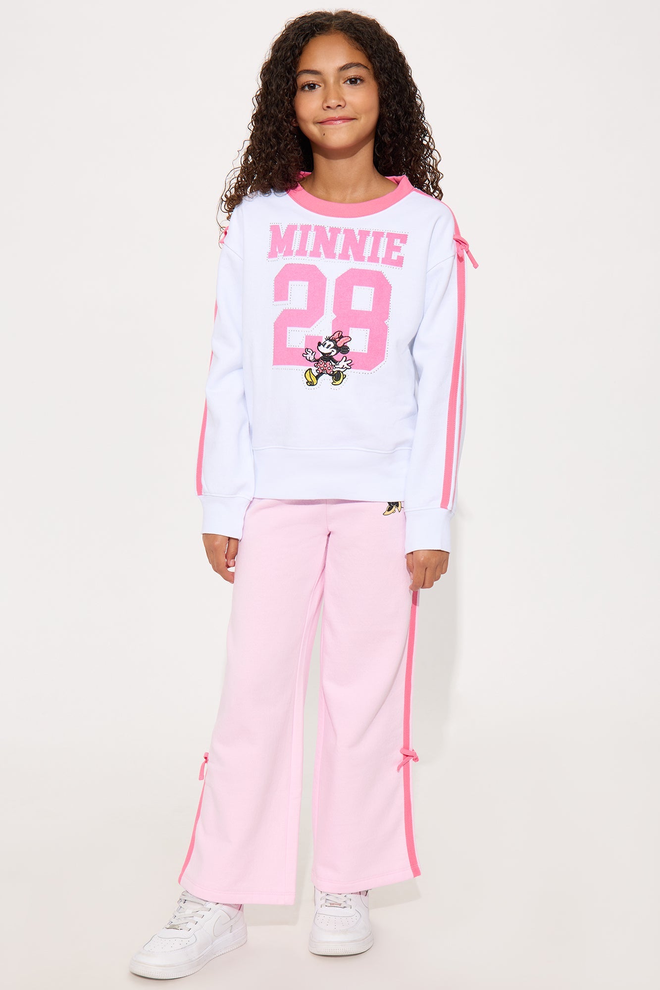 Mini 29 Minnie Mouse Wide Leg Pant Set - White/Pink