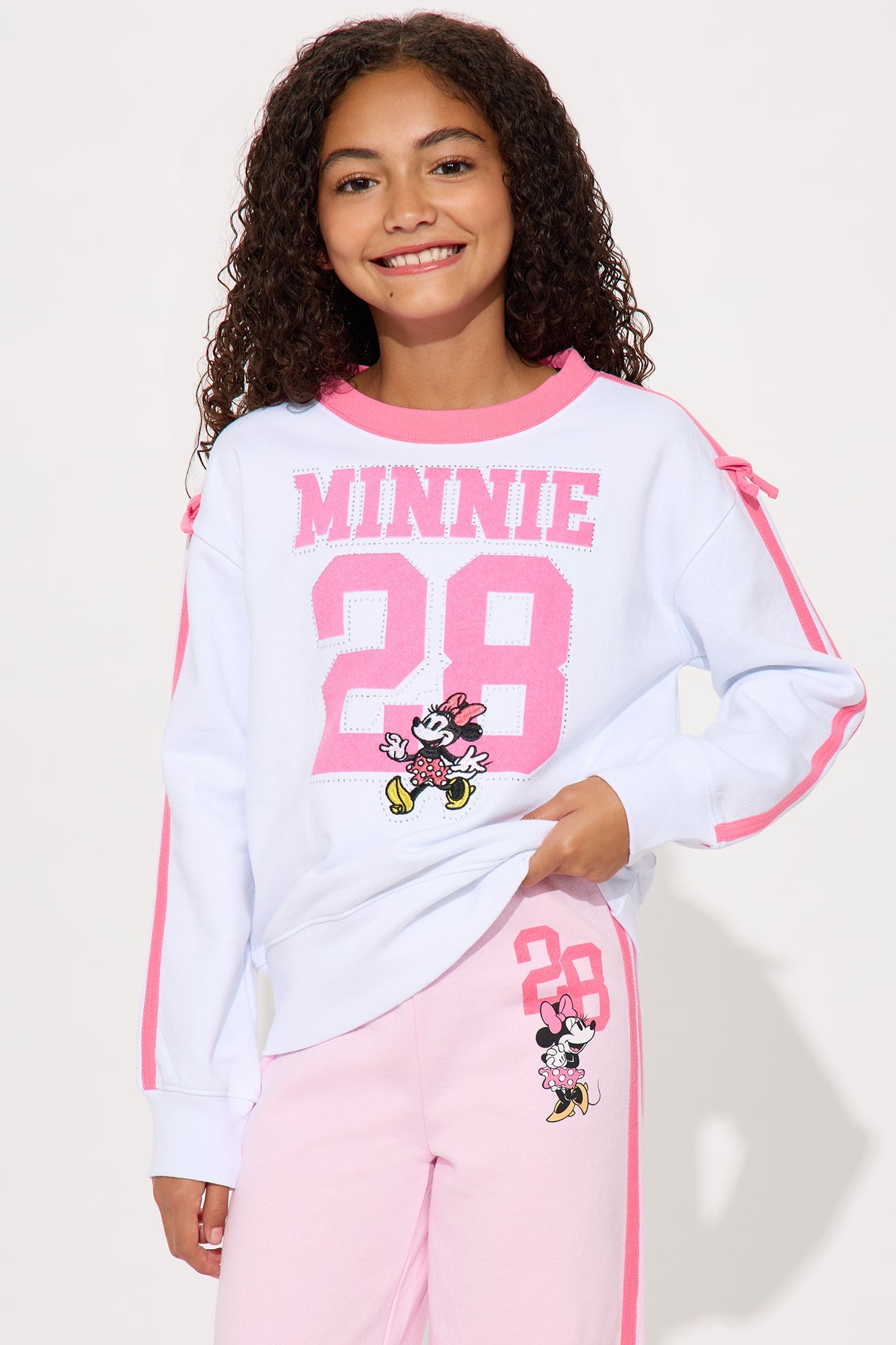 Mini 29 Minnie Mouse Wide Leg Pant Set - White/Pink
