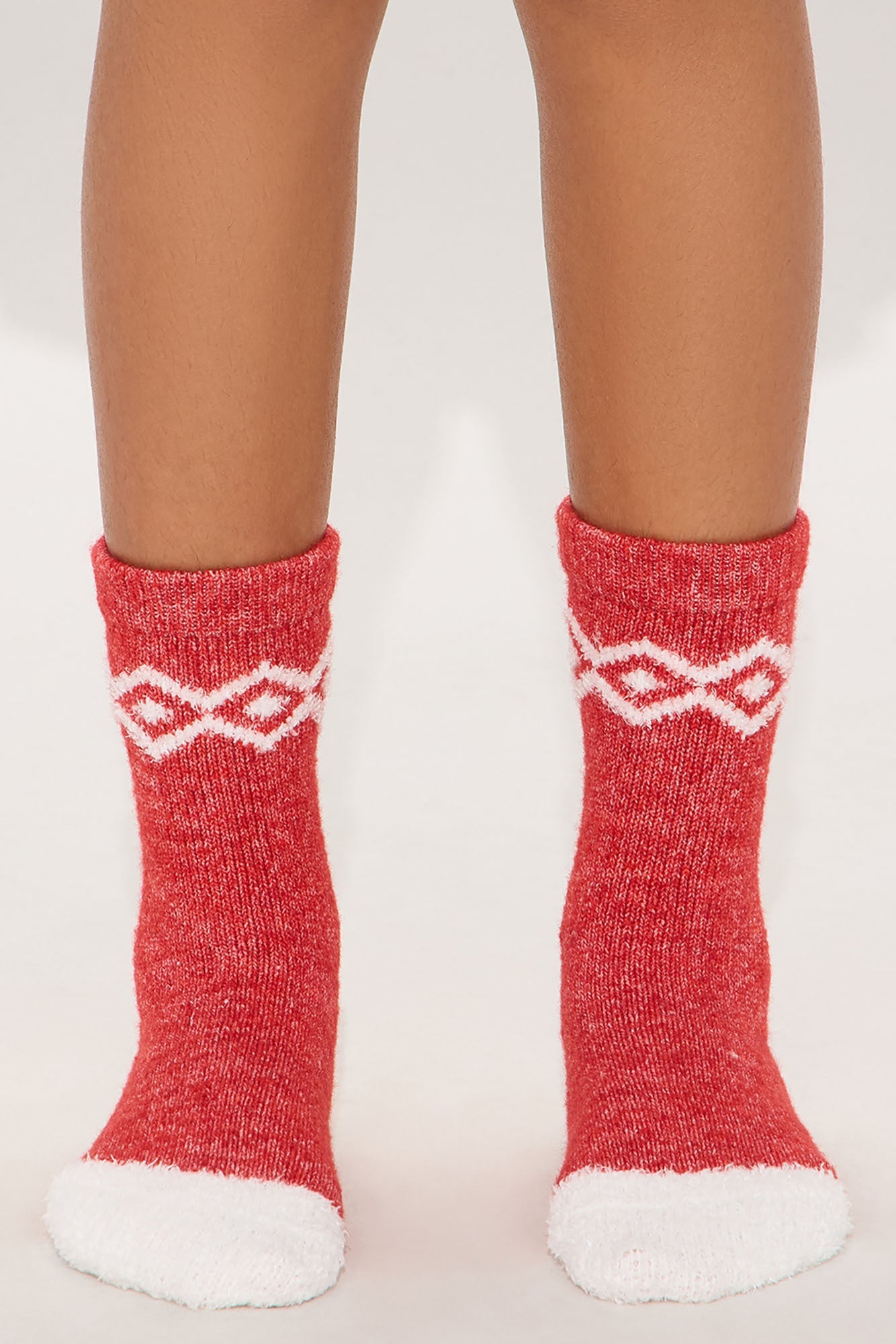 Mini Winter Nights Fair Isle Socks And Sweater Set - Red/combo