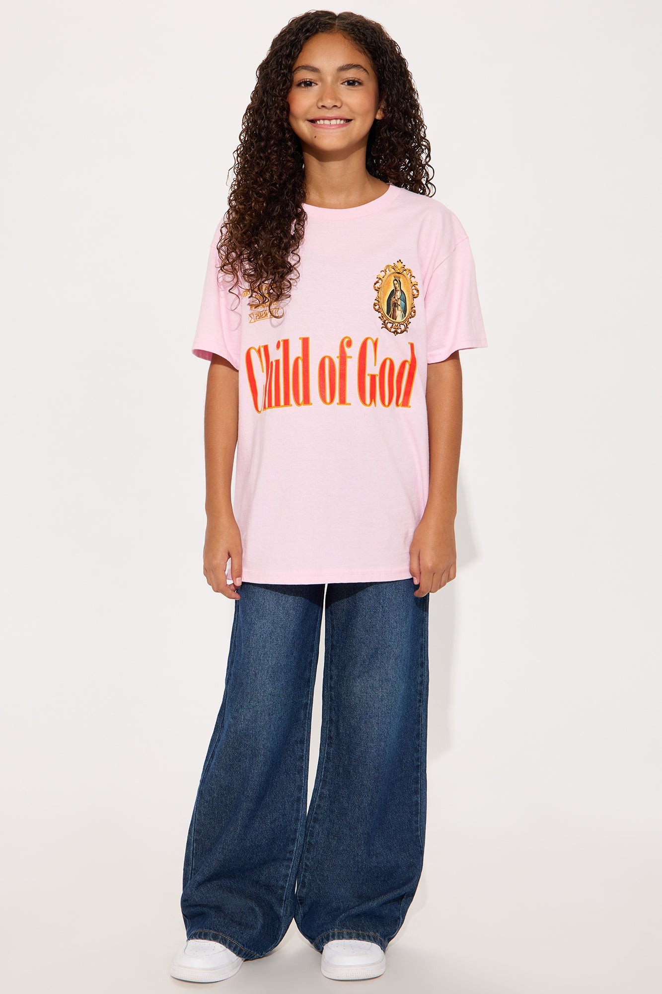 Mini Proud Child Of God Short Sleeve Tee - Light Pink