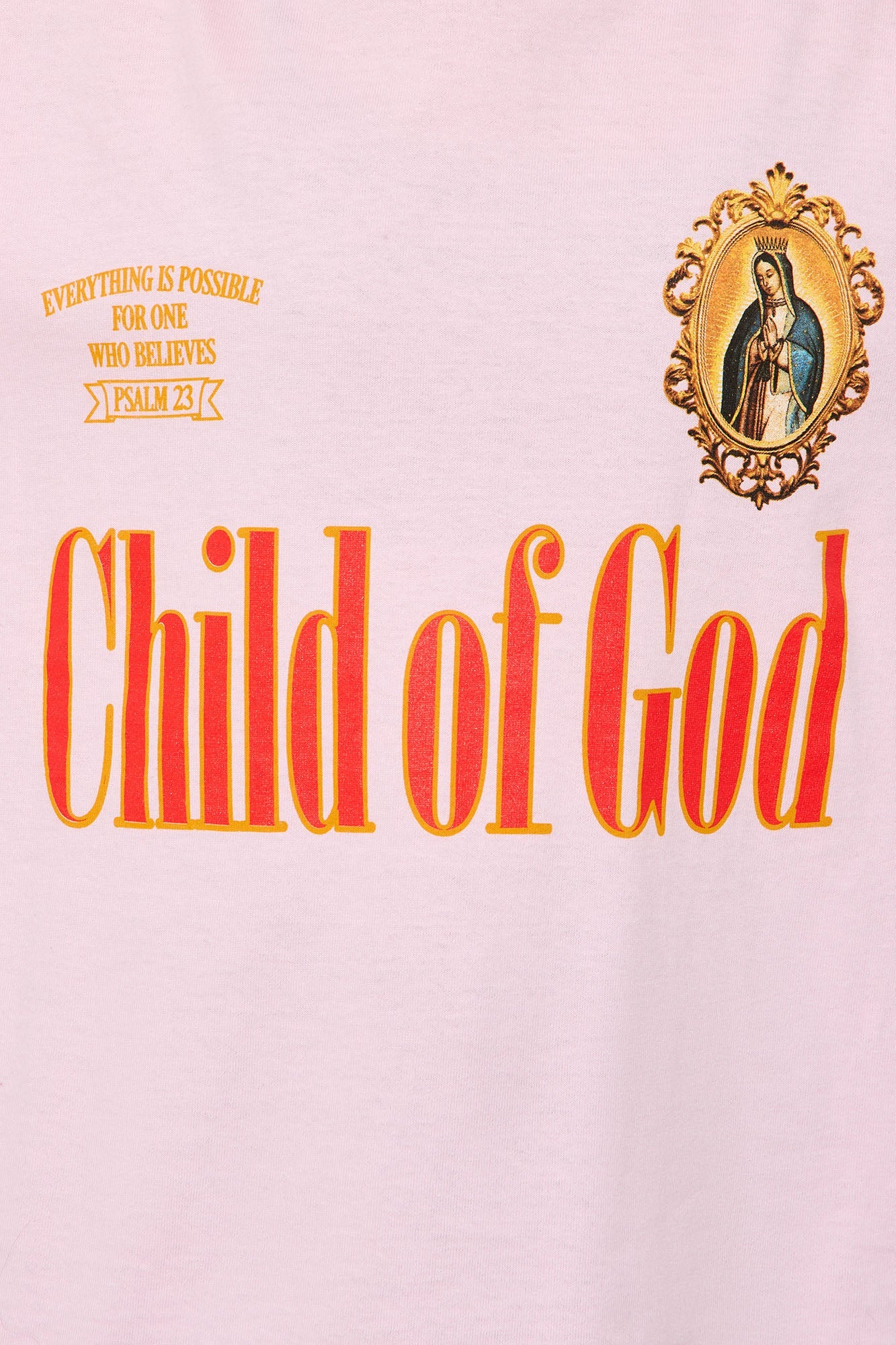 Mini Proud Child Of God Short Sleeve Tee - Light Pink