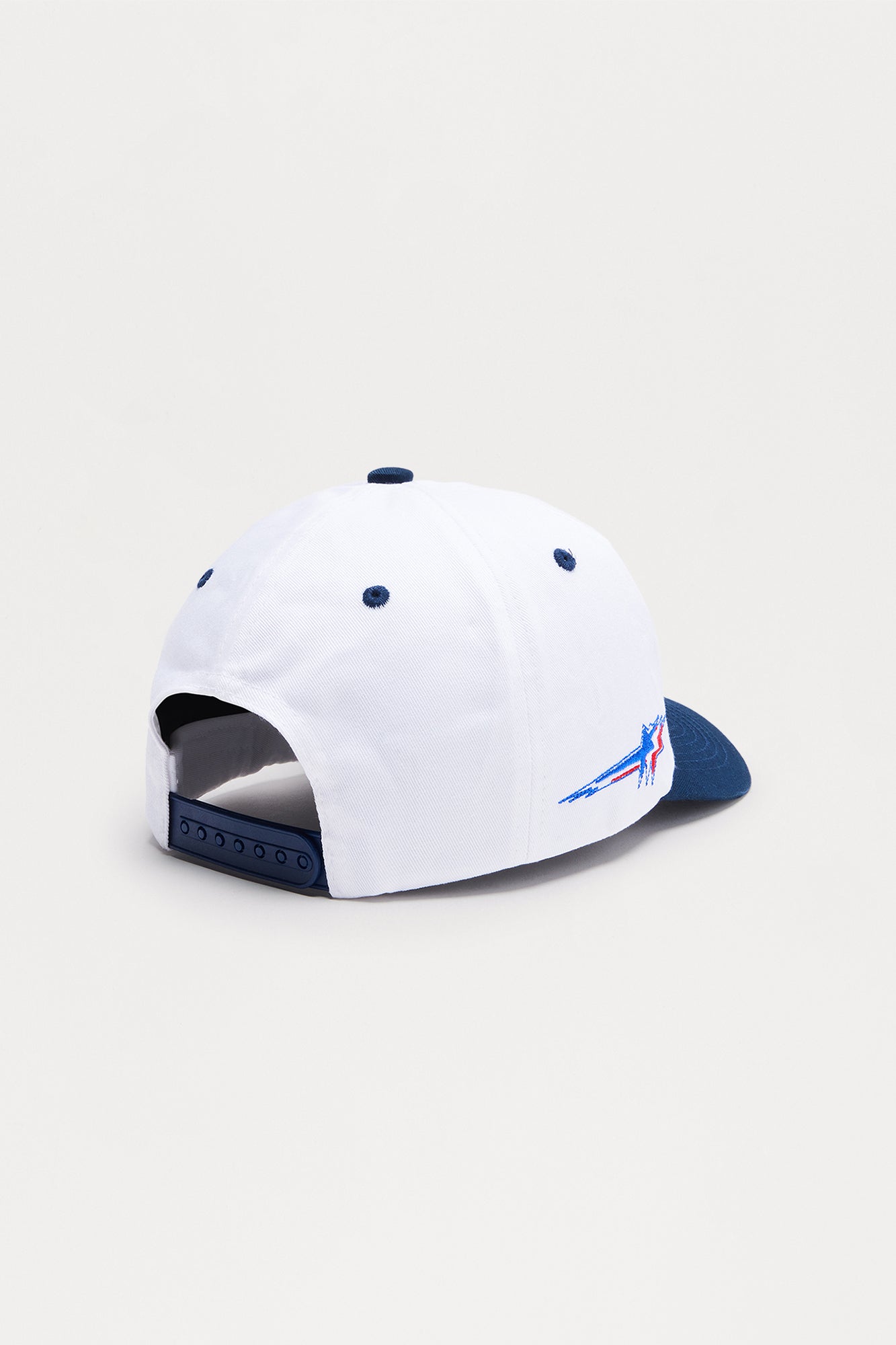 Paris Cotton Twill Unstructured Snapback Hat - White/combo