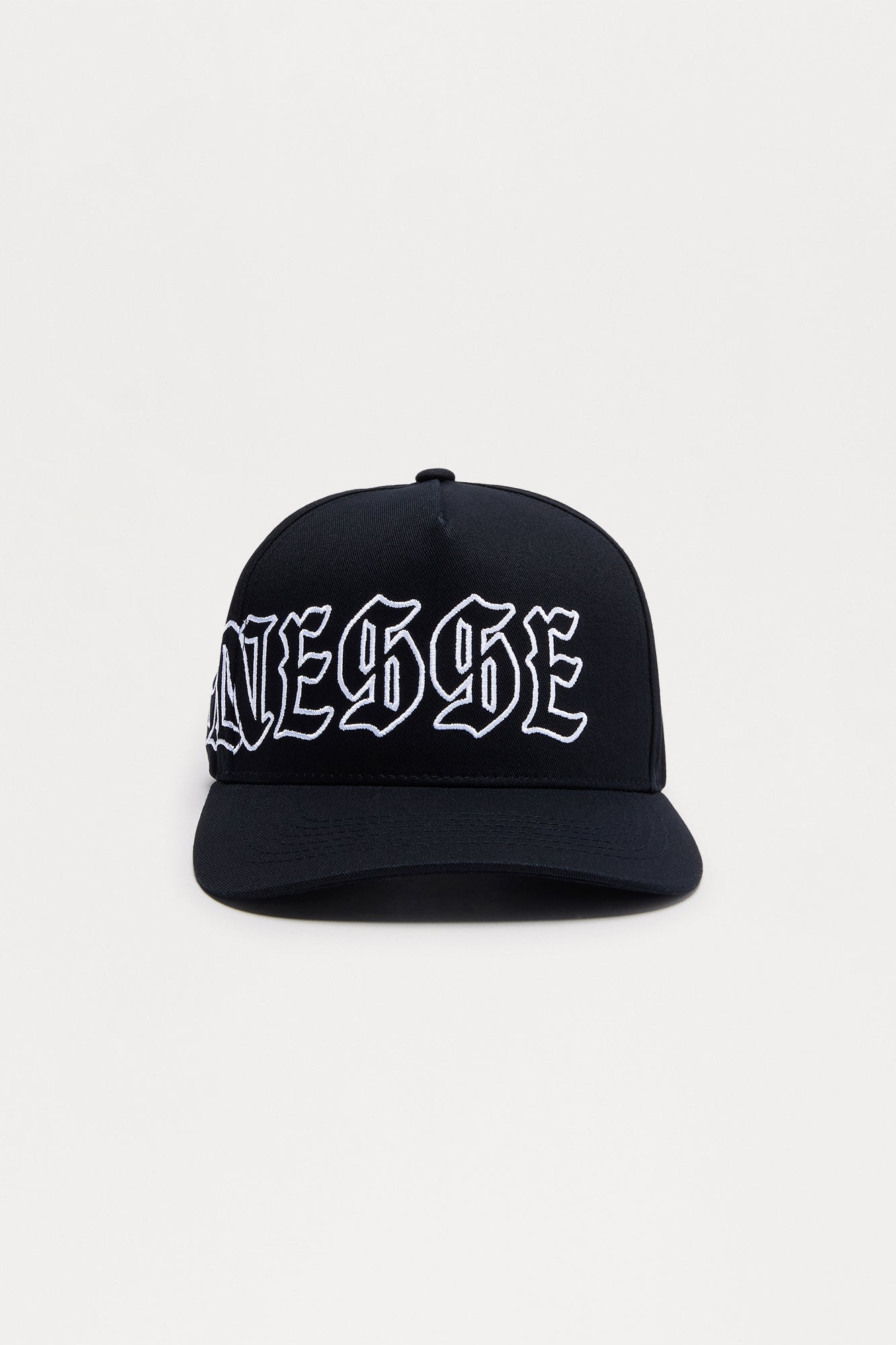 Finesse Cotton Twill Structured Snapback Hat - Black