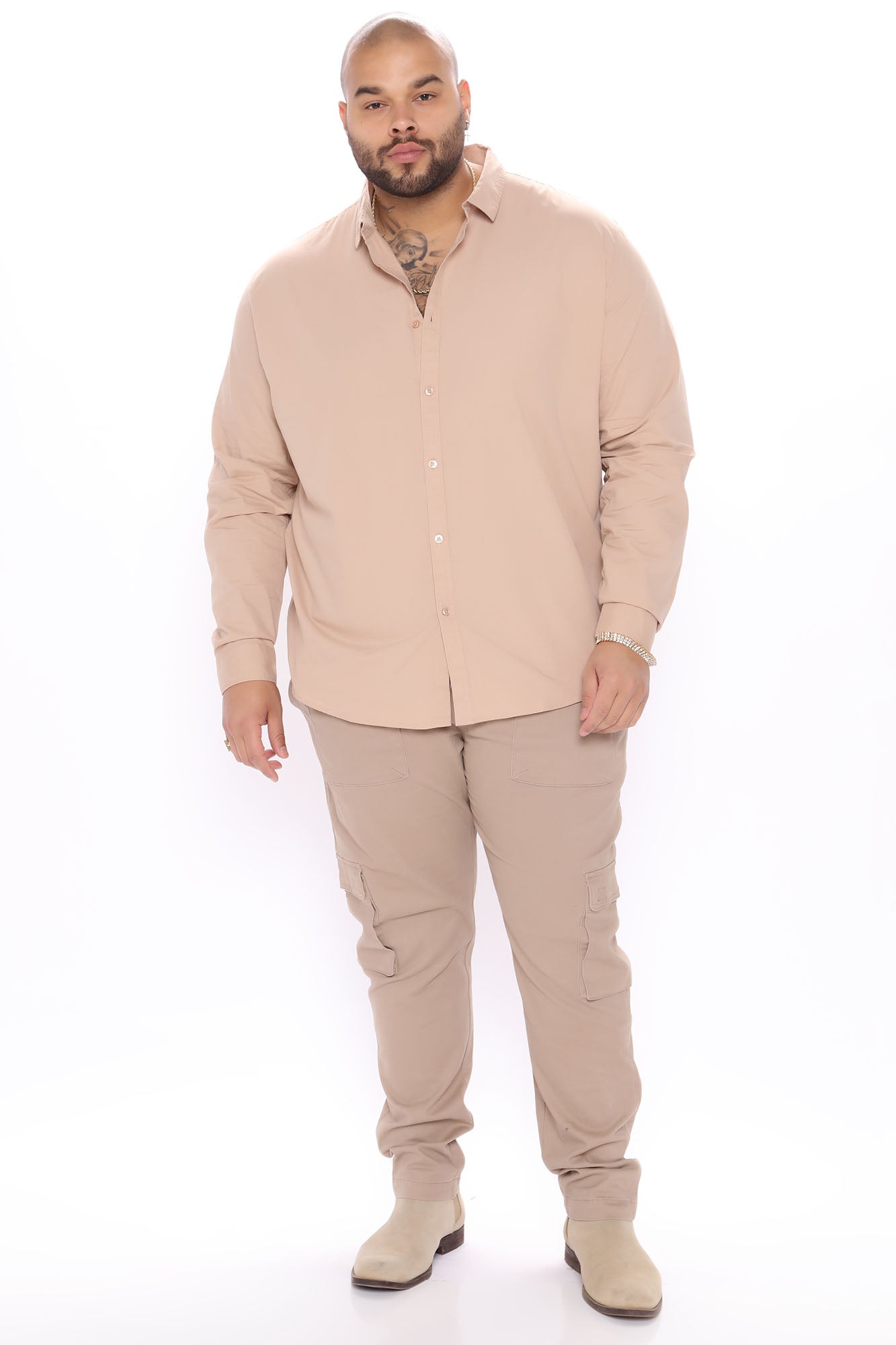 Cadet Utility Slim Cargo Pants - Khaki