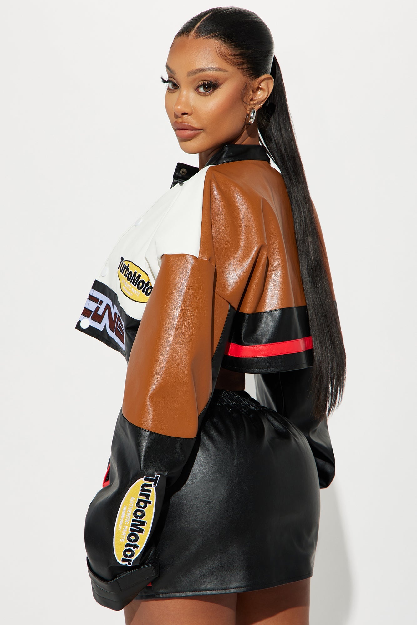 Thrill Ride Skirt Set - Brown Combo