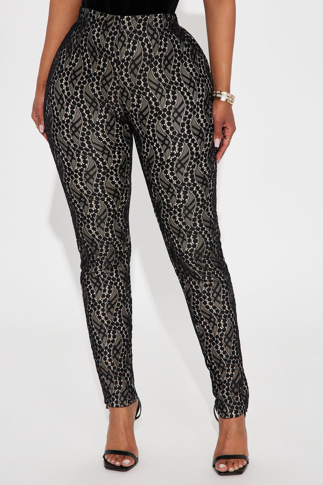 Call Me Up Lace Legging - Black/combo