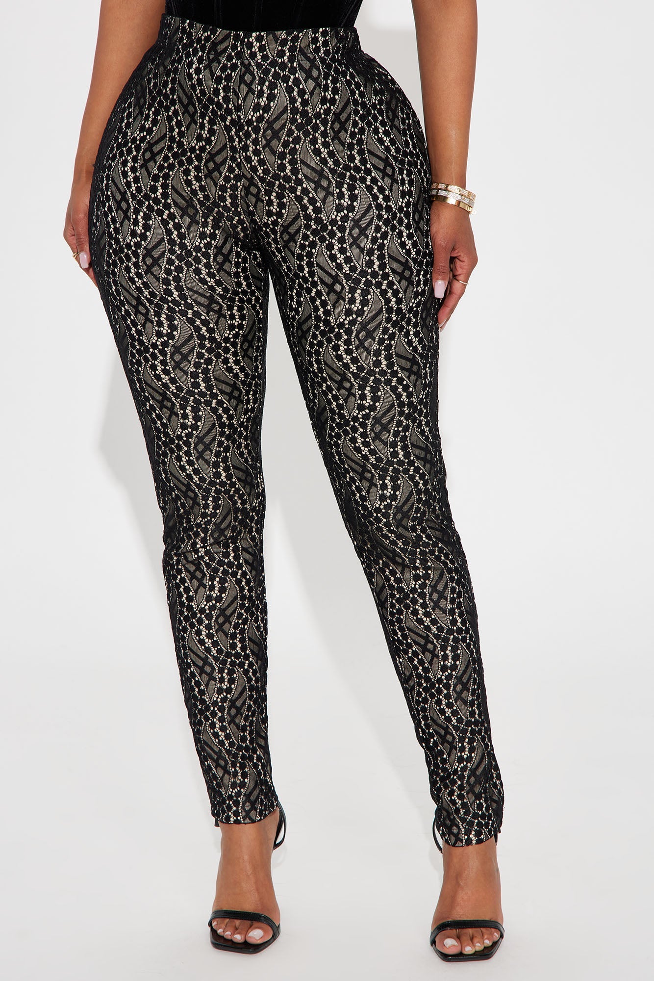 Call Me Up Lace Legging - Black/combo