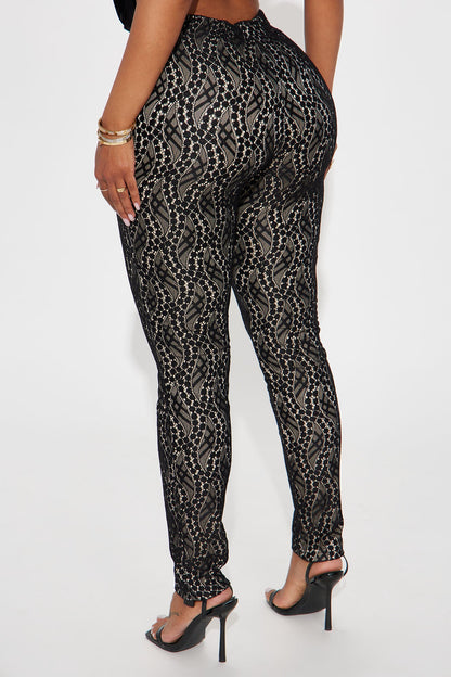 Call Me Up Lace Legging - Black/combo