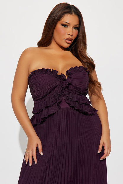 Loud Love Strapless Gown - Plum