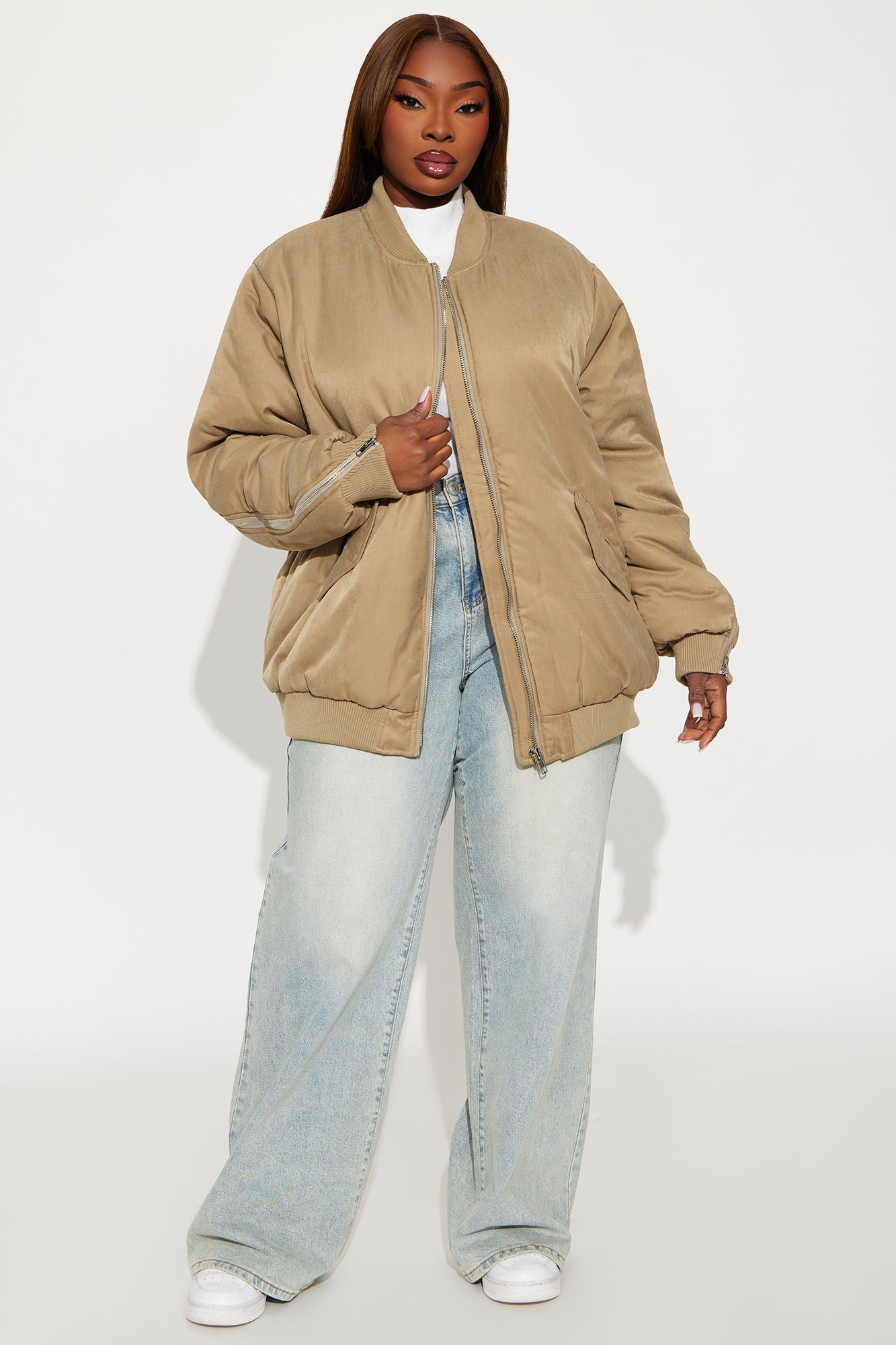 City Hustle Bomber Jacket - Khaki