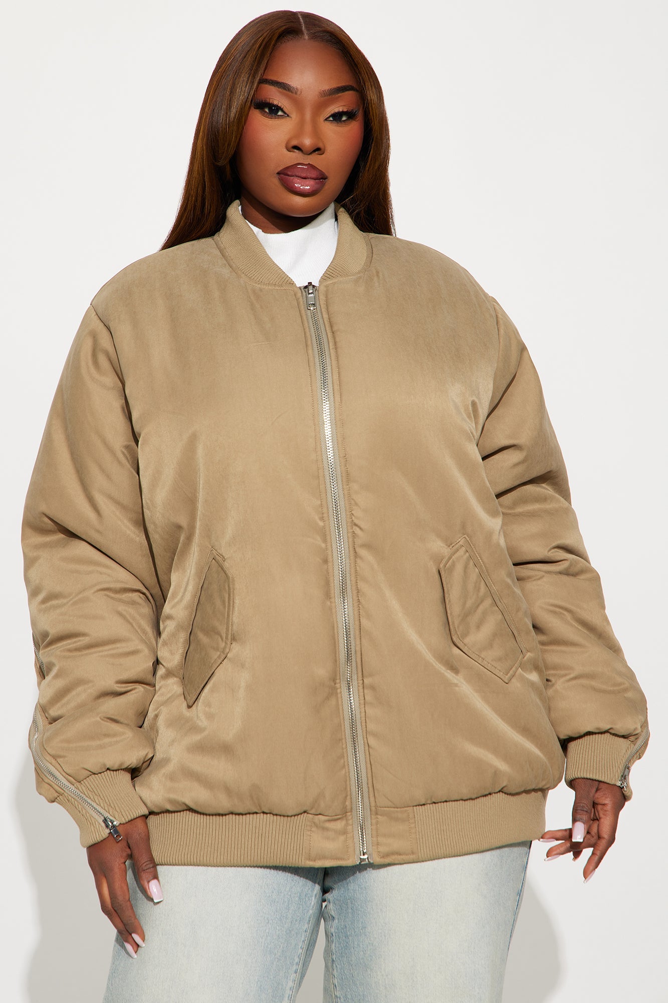 City Hustle Bomber Jacket - Khaki