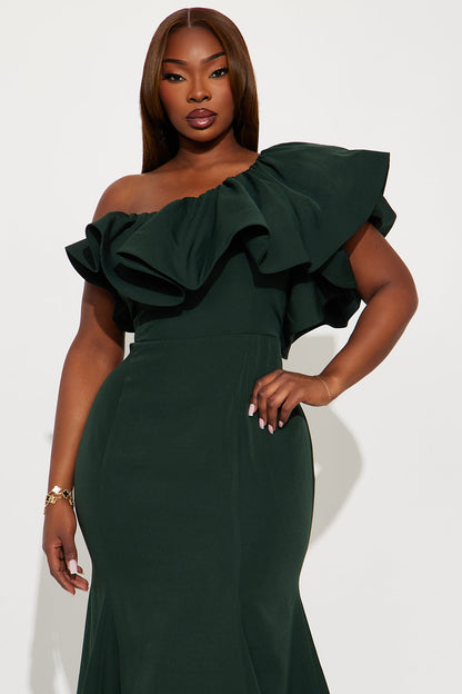 Guiselle Mermaid Maxi Gown - Hunter