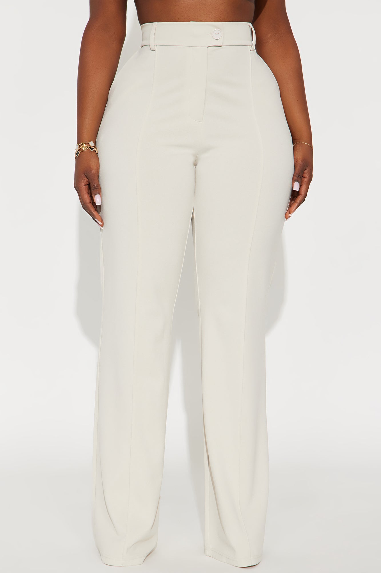 Tall Heidi Wide Leg Trouser Pant - Oatmeal