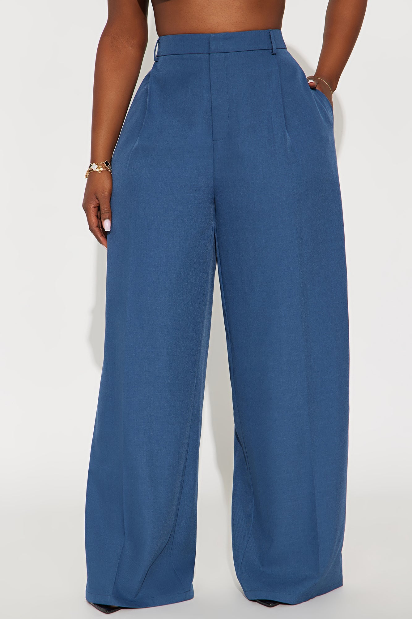 Boss Mentality Crepe Trousers - Blue