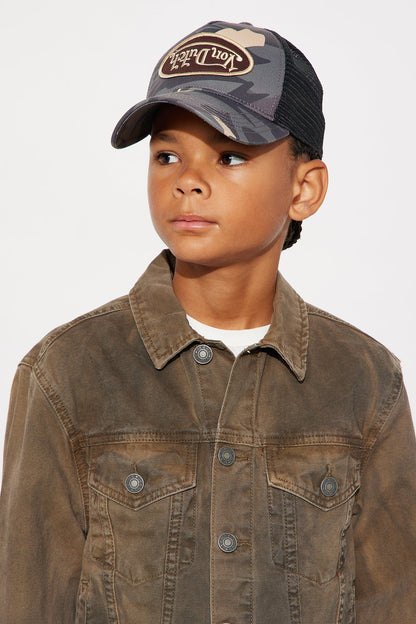 Mini Von Dutch Upside Down Camo Trucker Hat - Camouflage