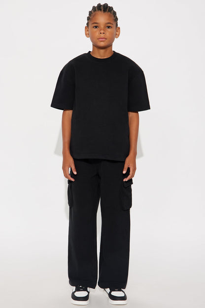 Mini 410 Baggy Cargo Sweatpants - Black