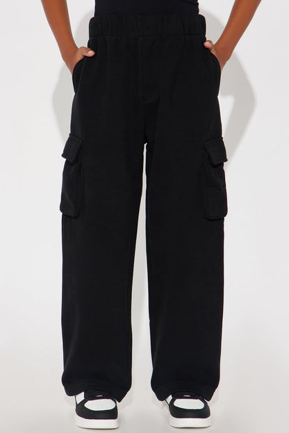 Mini 410 Baggy Cargo Sweatpants - Black