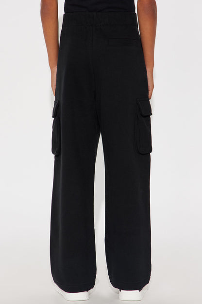 Mini 410 Baggy Cargo Sweatpants - Black