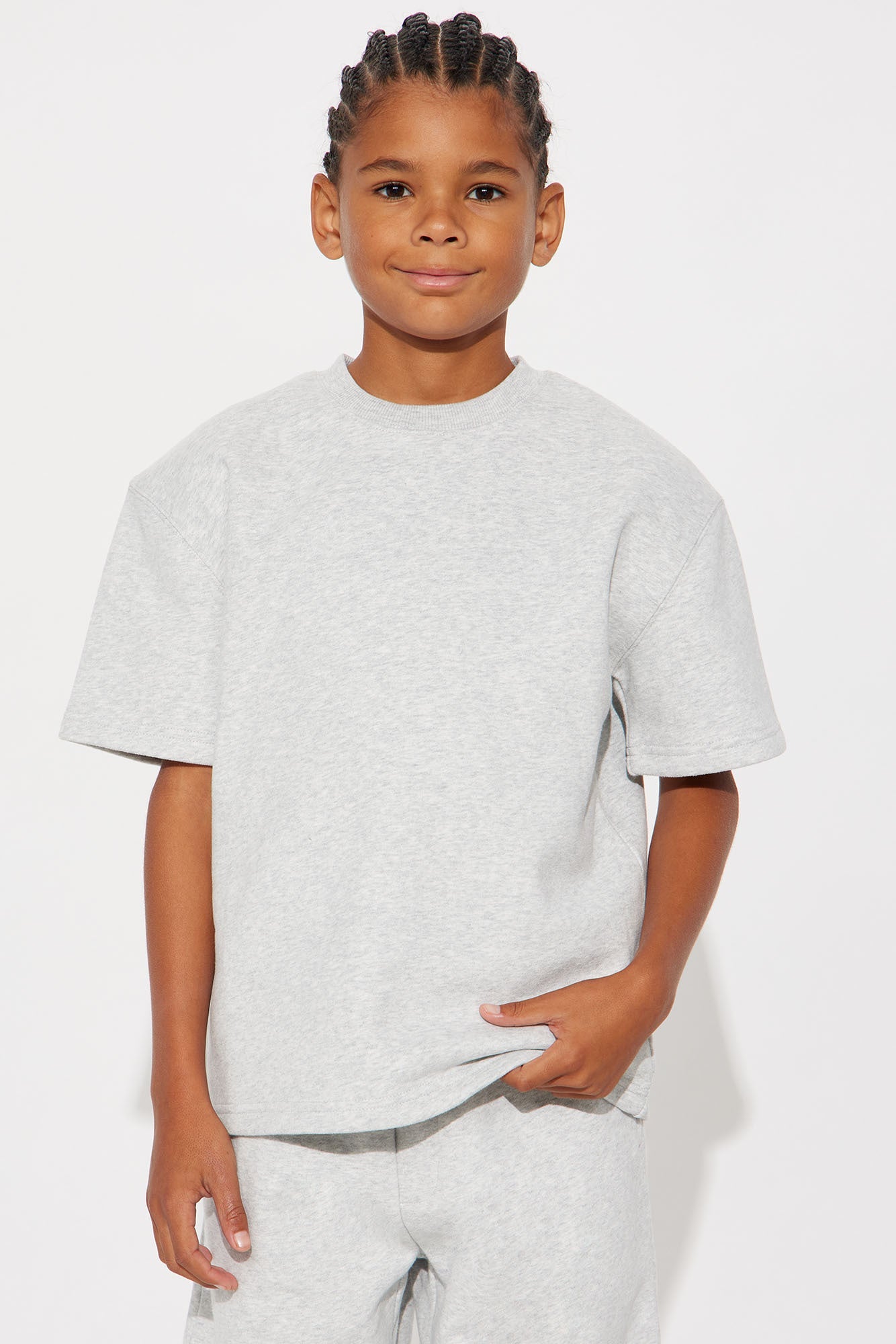 Mini 410 Oversized Tee - Heather Grey