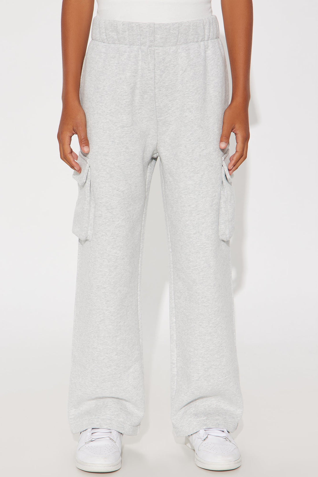 Mini 410 Baggy Cargo Sweatpants - Heather Grey