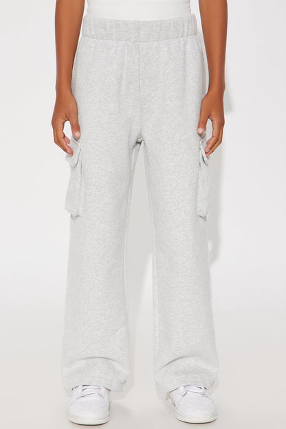 Mini 410 Baggy Cargo Sweatpants - Heather Grey