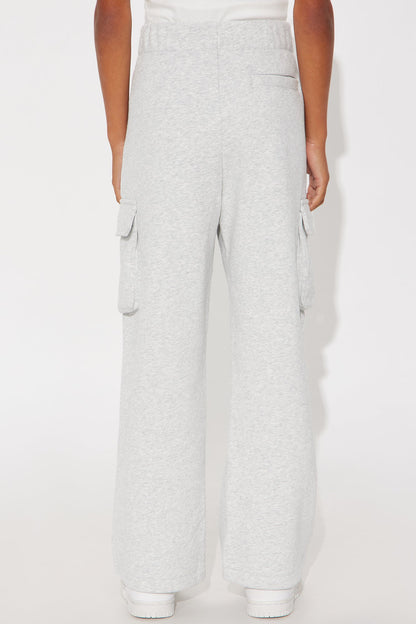 Mini 410 Baggy Cargo Sweatpants - Heather Grey