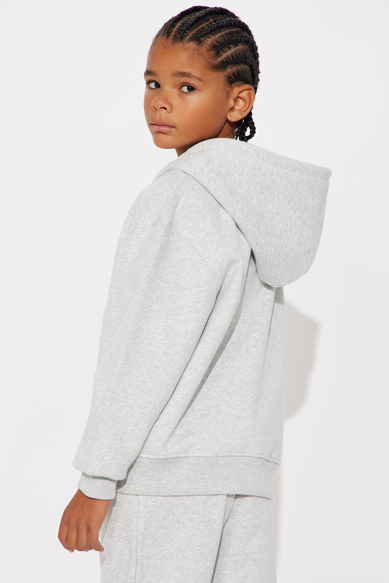 Mini 410 Oversized Zip Hoodie - Heather Grey