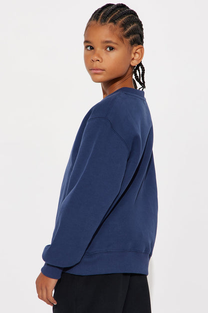 Mini 410 Oversized Crewneck Sweatshirt - Navy