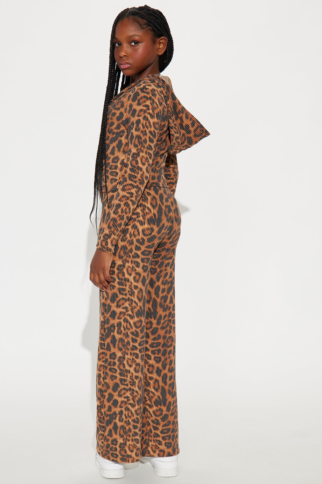 Mini Lizzy Leopard Pant Set - Brown/combo
