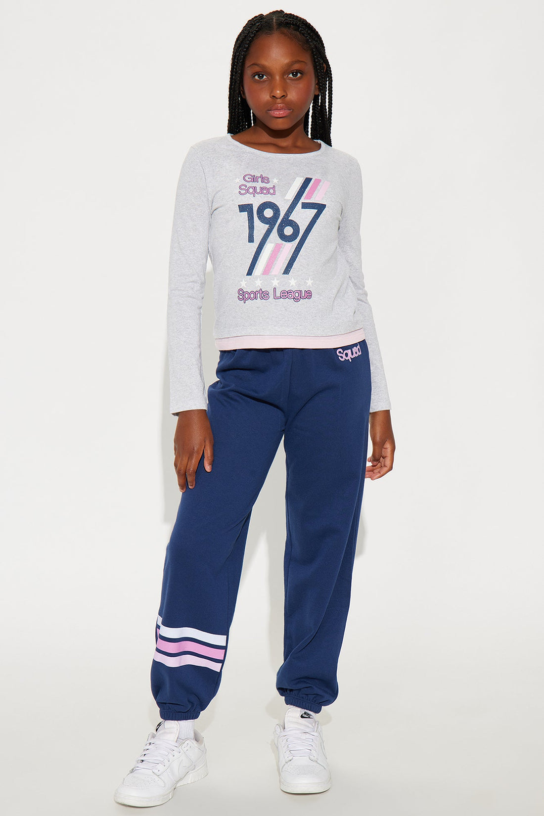 Mini Movement Jogger Pant Set - Heather/Combo
