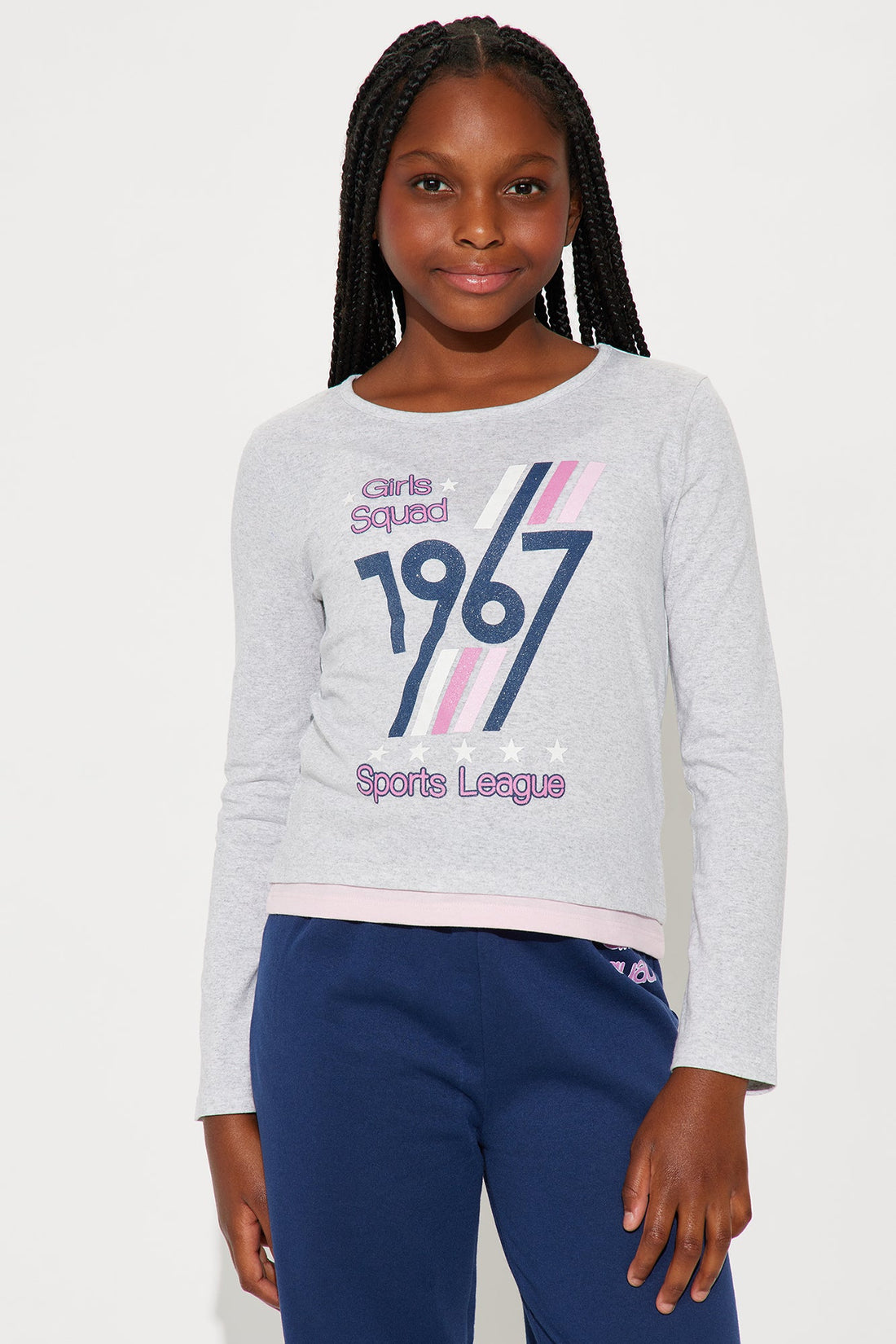 Mini Movement Jogger Pant Set - Heather/Combo