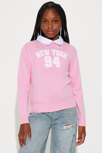 Mini New York 94 Pullover Sweater - Pink