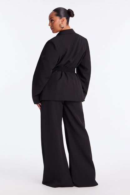 Power Boss Babe Blazer Pant Set - Black