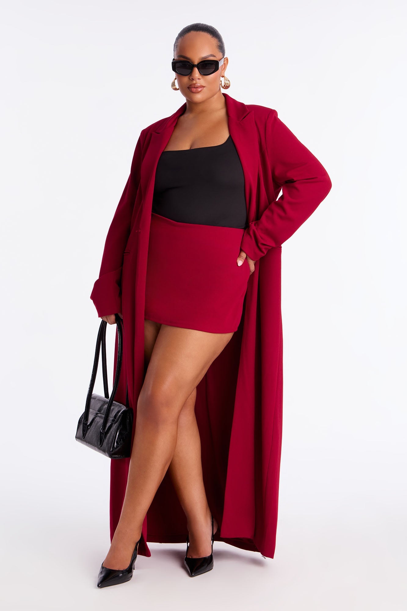 Feeling Regal Crepe Micro Mini Skort - Wine