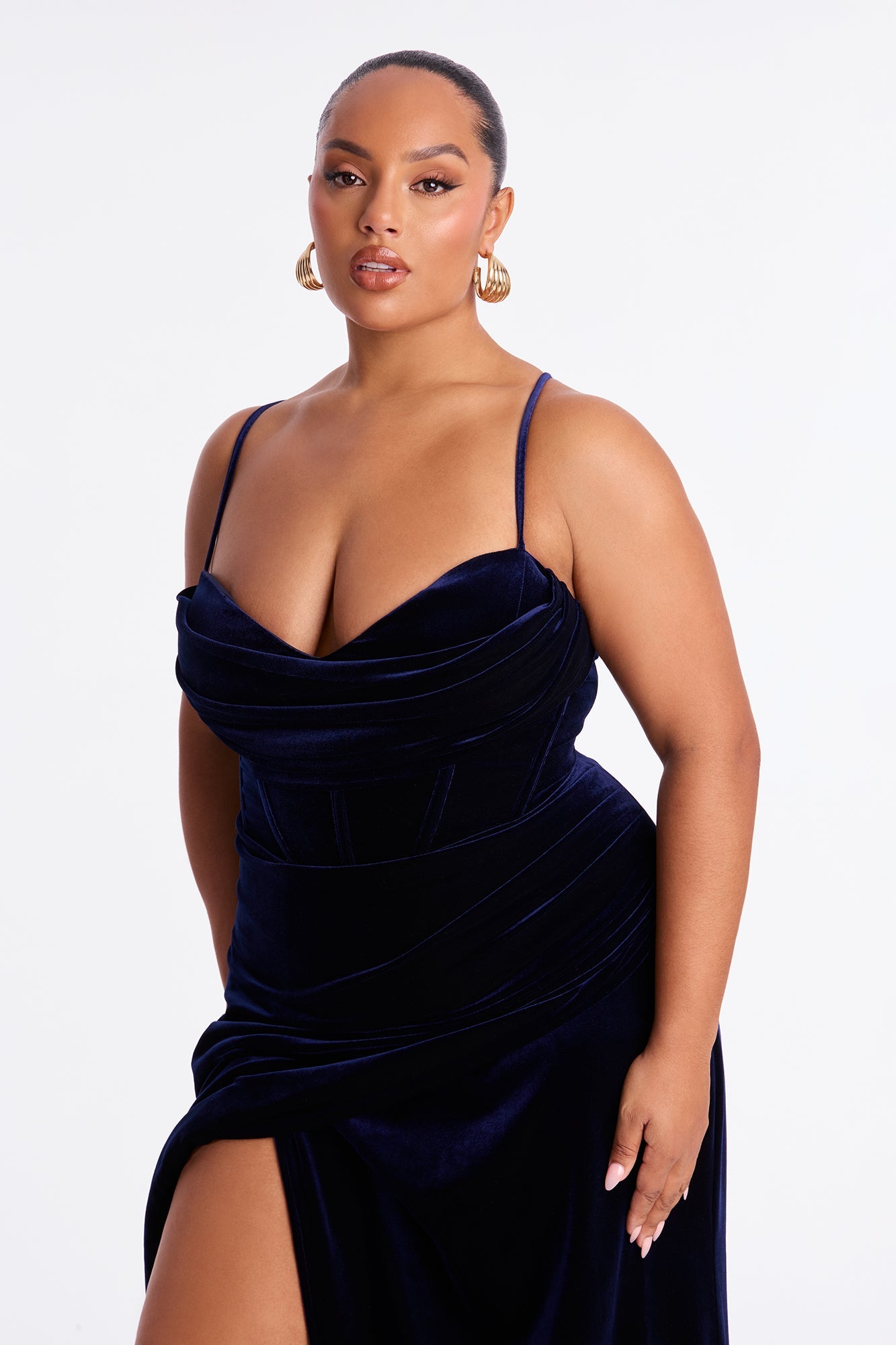 My Type Velvet Maxi Gown - Navy