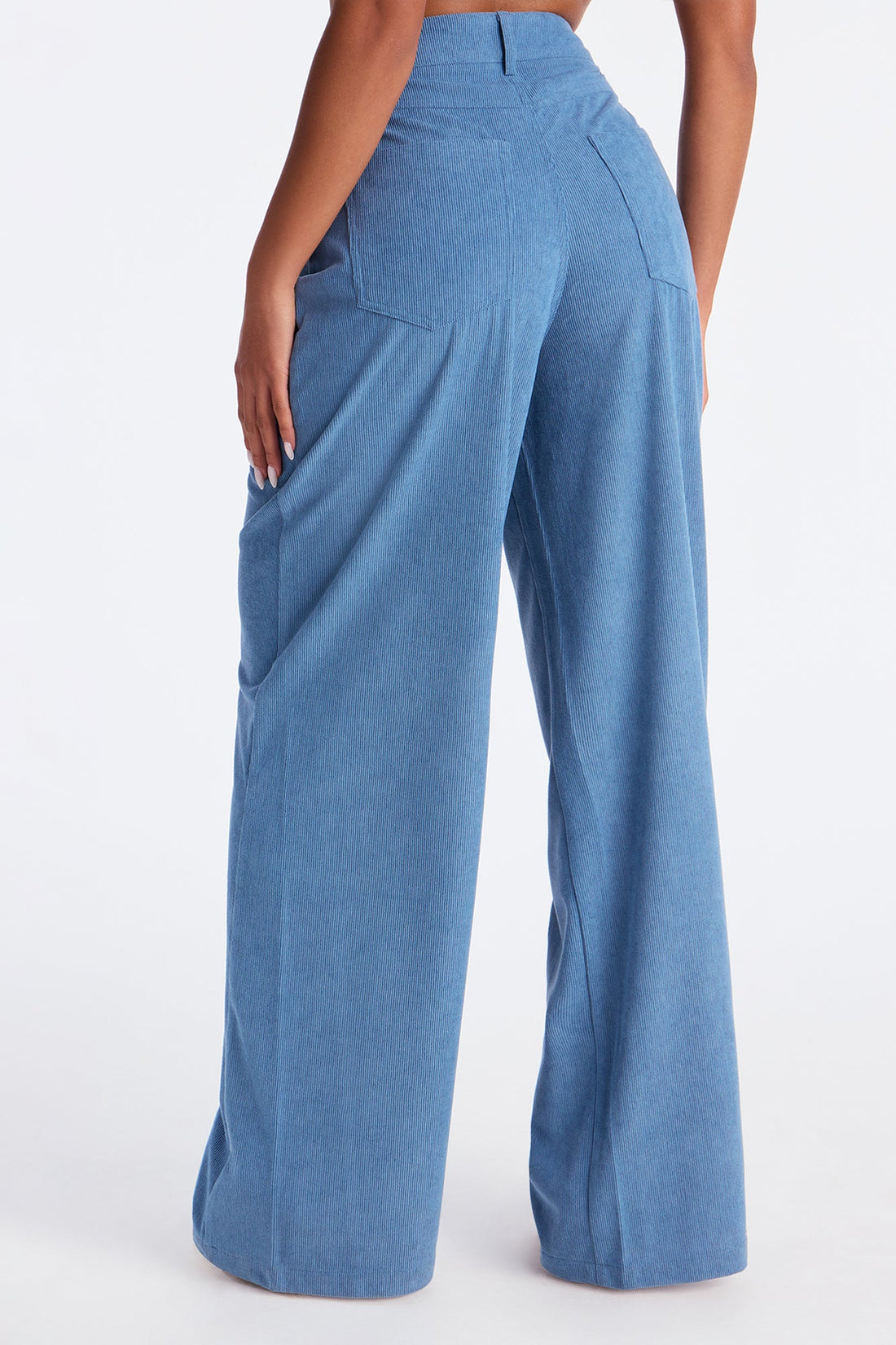 Everyday Casual Corduroy Wide Leg Pant 32″ - Blue