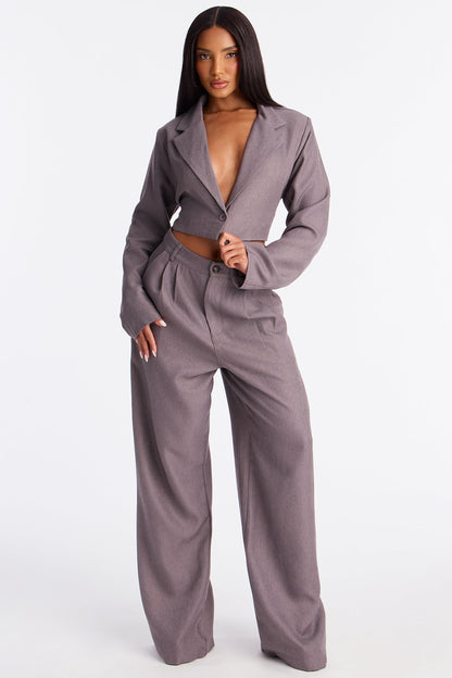 Allen Blazer Pant Set - Grey