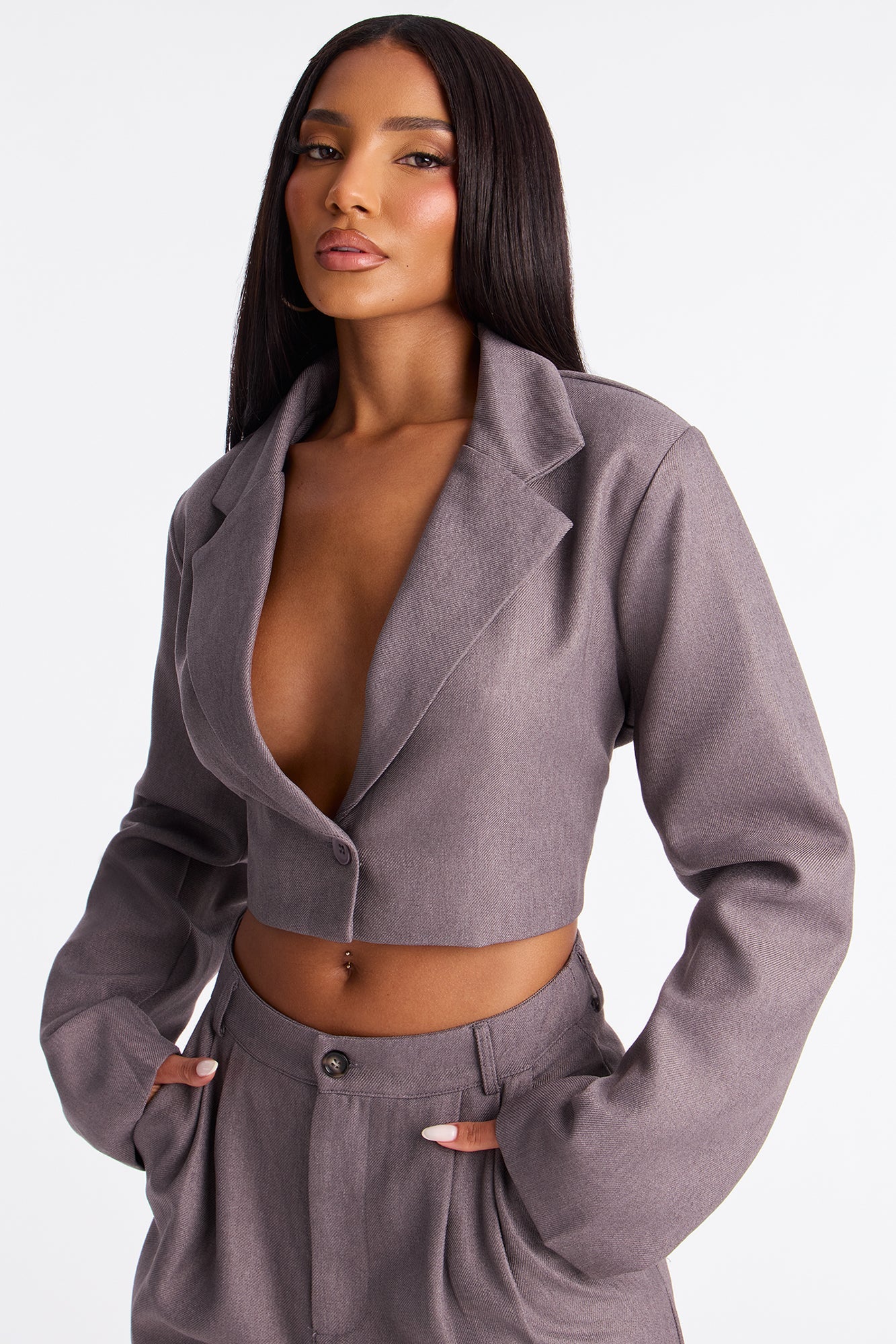 Allen Blazer Pant Set - Grey