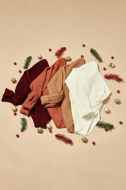 Falls Favorite Girl Sweater II - Burgundy