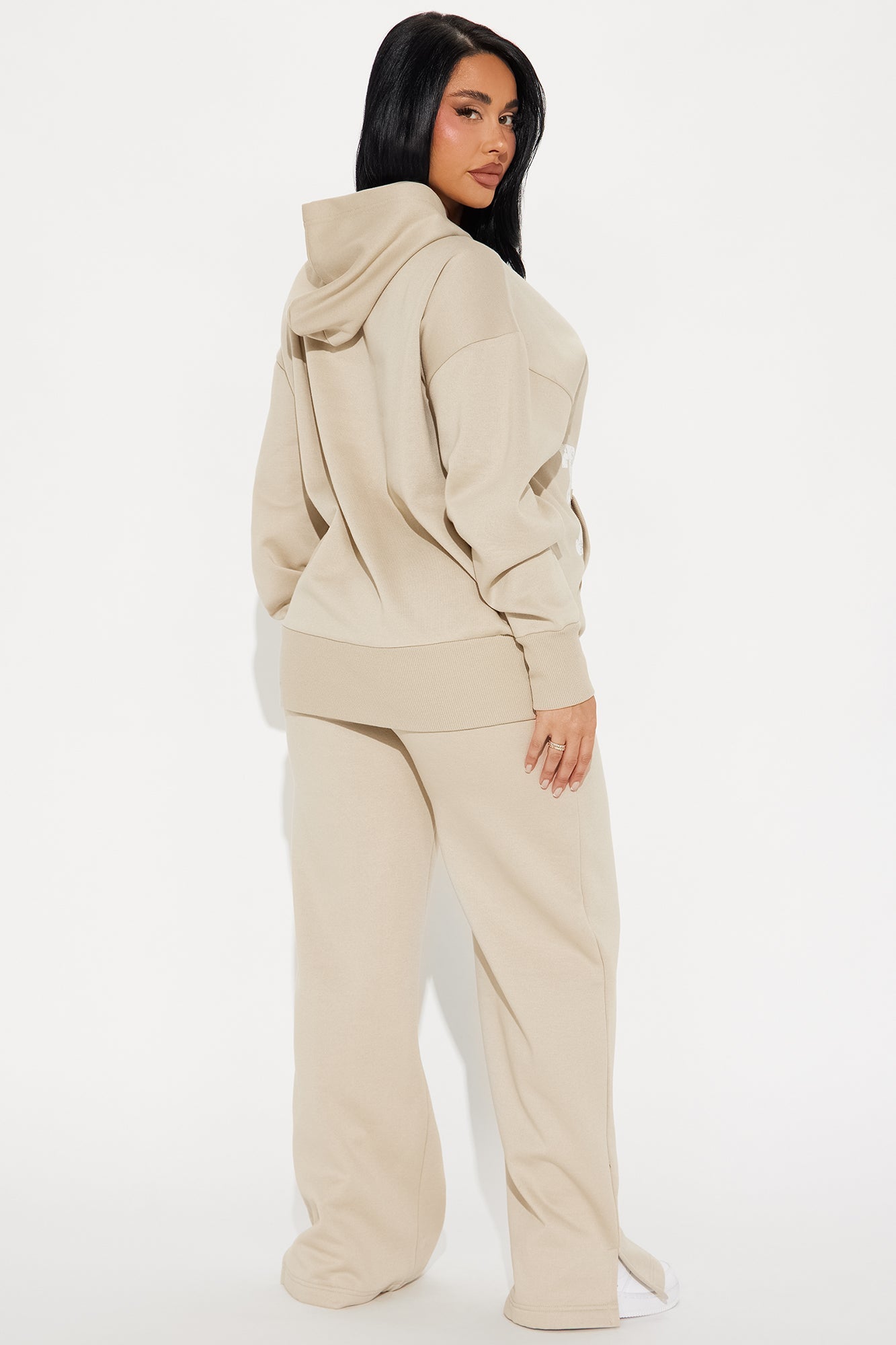 My Destination Washed Fleece Pant Set - Taupe