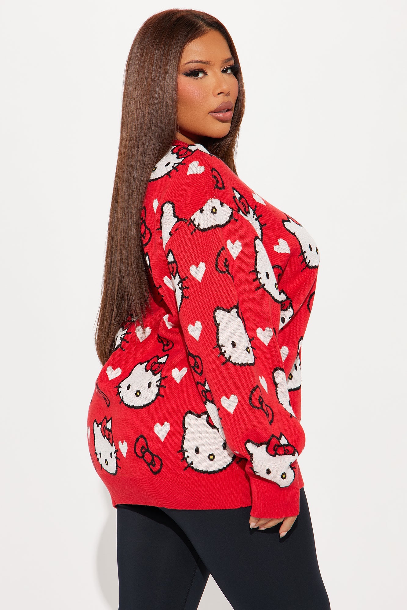 Hello Kitty Love Sweater - Red/combo